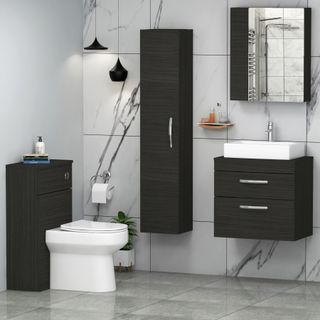 Black and grey bathroom furniture