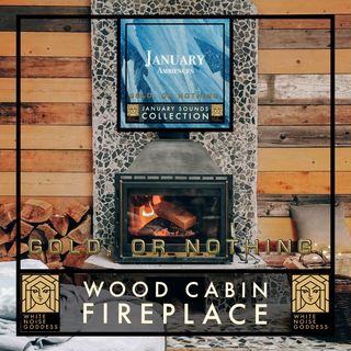 Wood Cabin Fireplace Ambience | Cozy January