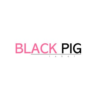 Black pig label