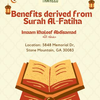Benefits from Surat Al-Fatiha