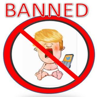 Donald J Trump is Banned because he is a Terrorist. What a BABY Dictator. LOSERS for LIFE! #Republicans