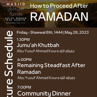 How to Proceed After Ramadan 1444