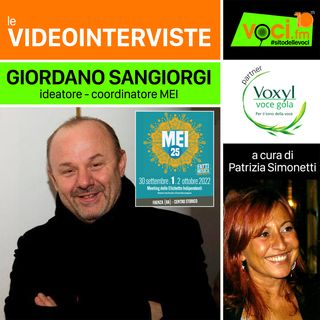 GIORDANO SANGIORGI (Anteprima MEI 2022)) su VOCI.fm - clicca PLAY e ascolta l'intervista