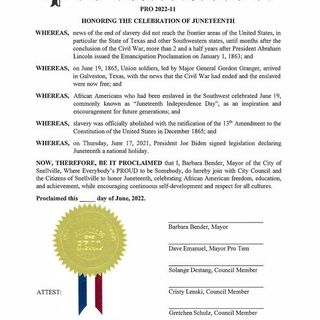 City Of Snellville Signs Proclamation For Juneteenth