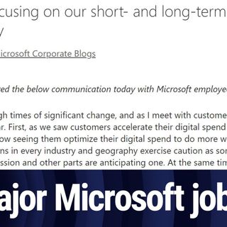 WW Clip: Big Microsoft Layoffs Over Next 2 Months