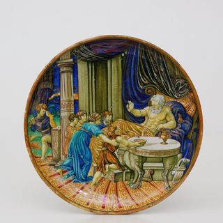 Francesco Xanto Avelli, Cup with “Isaac Blesses Jacob”