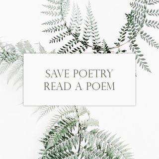 Save poetry, read a poem