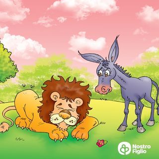 L'asino e il leone a caccia