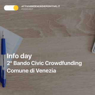 InfoDay  2° Bando Civic Crowdfunding - Comune di Venezia