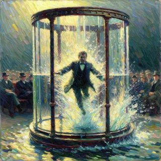 Harry Houdini introducing his water torture escape recording