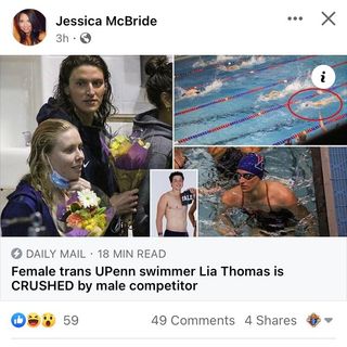 Transgender Athlete loses To A Male Swimmer