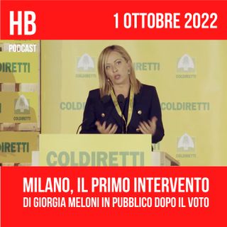 Milano, il primo intervento di Giorgia Meloni in pubblico dopo il voto