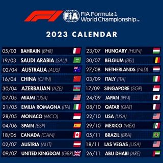Calendario 2023 Formula 1 #37