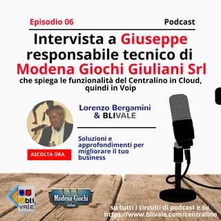 Podcast su Centralini in Cloud e VoIP: Intervista a Giuseppe Grieco, responsabile tecnico di Modena Giochi Giuliani Srl
