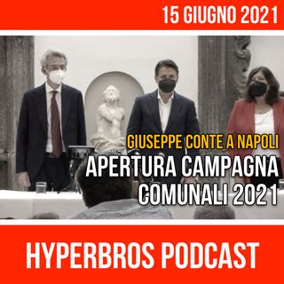 Napoli, Giuseppe Conte apre la campagna elettorale del candidato sindaco Gaetano Manfredi