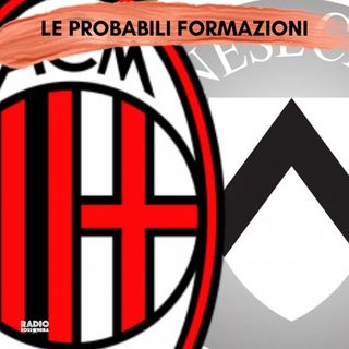 Le probabili formazioni di Milan Udinese e dove vederla