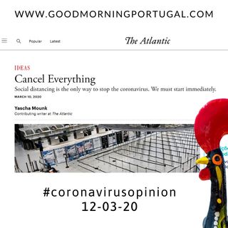 Coronavirus opinion - The Atlantic: "Cancel Everything"