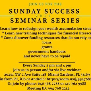 Sunday Success Seminar Series