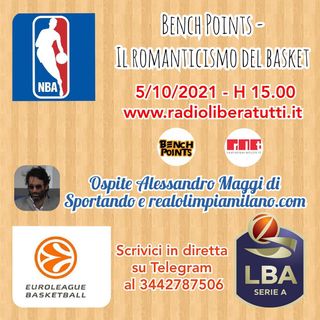 Bench Points - Intervista ad Alessandro Maggi di Sportando su Olimpia Milano e campionato (5-10-21)