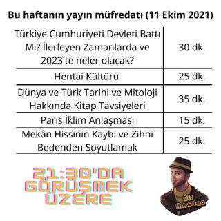 Türkiye Cumhuriyeti Devleti Battı Mı?, Hentai, Kitap Tavsiyesi, Paris İklim Anlaşması, Zihni Bedenden Soyutlamak (11.10.2021)