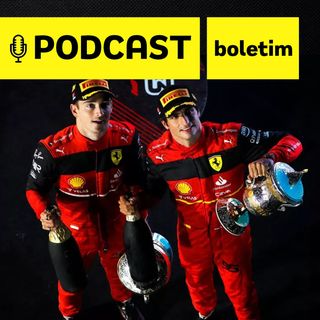 Podcast Boletim - LECLERC lidera DOBRADINHA da FERRARI, Verstappen QUEBRA, Pérez ERRA e Hamilton é PÓDIO