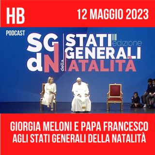 Giorgia Meloni e Papa Francesco agli Stati Generali della Natalità