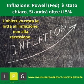 05.11.21 inflazione e mercati. Crescerà ancora