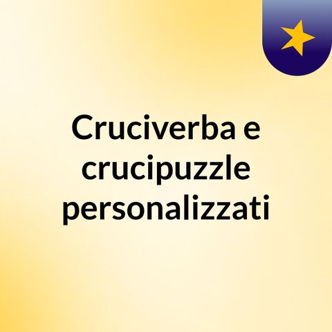 crucipuzzle personalizzato