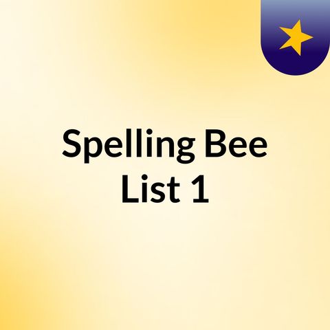 Spelling list 5