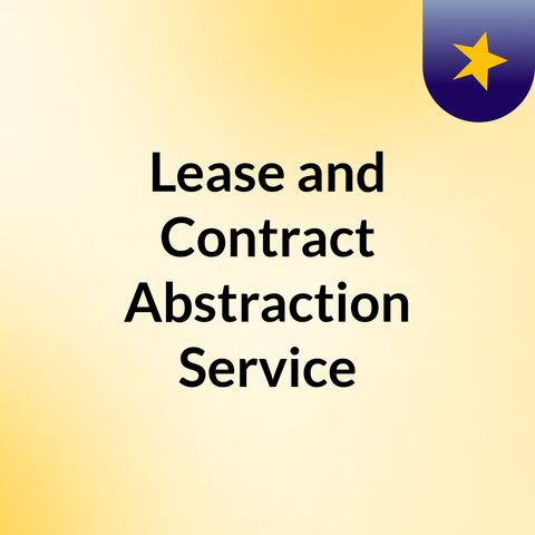 Lease and Contract Abstraction Services offered by SunTec Data