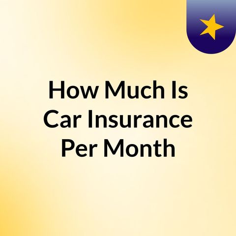 Auto Insurance Per Month