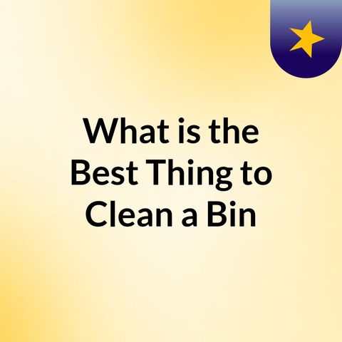 What is the Best Thing to Clean a Bin
