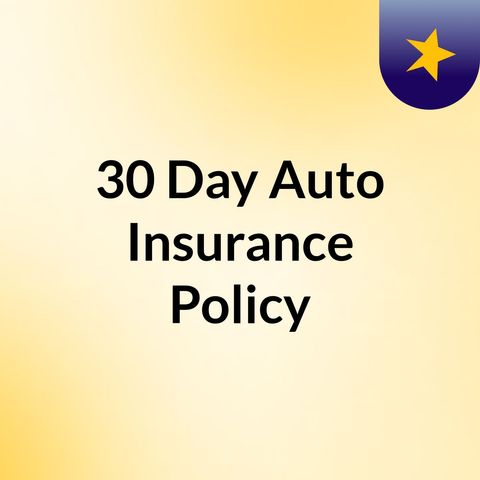 30 Day Car Insurance