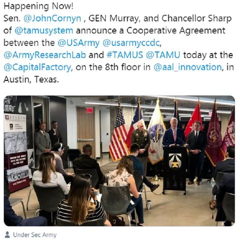 Army Futures Command announces giving Texas A&M a five year research grant