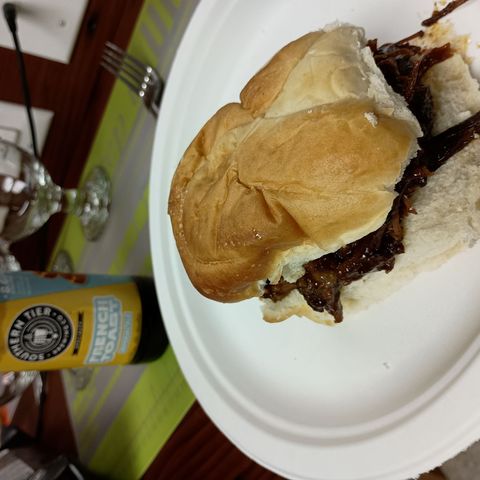 Pulled Brisket Sandwiches and Guinness Chips