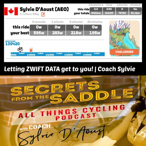 314. Are you letting ZWIFT DATA get to you? Bromont Velodrome Road Trip | Sylvie D'Aoust