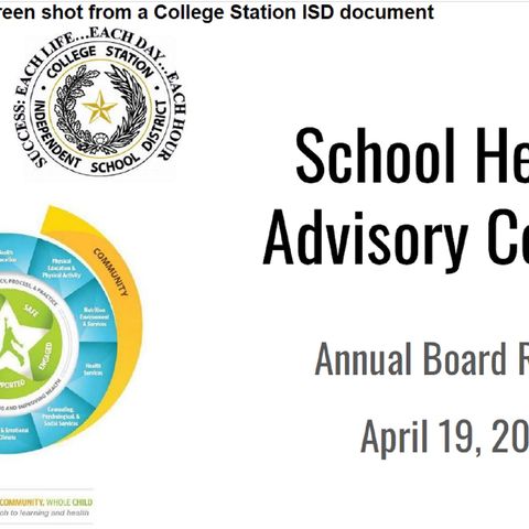 College Station ISD school board receives recommendations from the district's school health advisory council