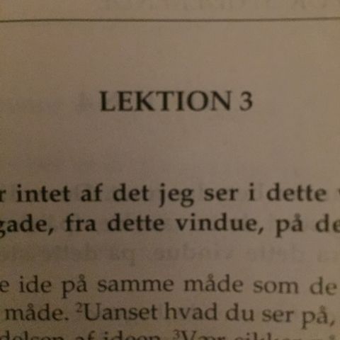 Lektion 3. Et Kursus I Mirakler.