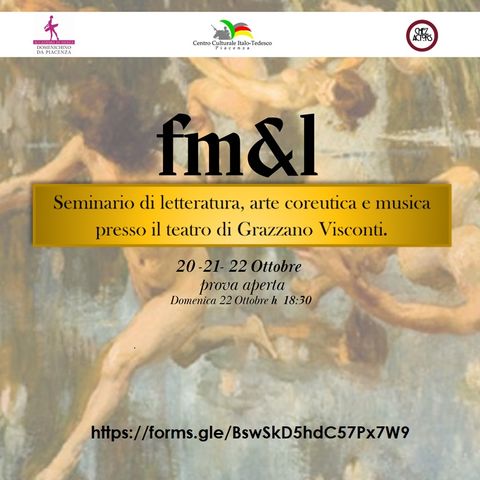 Call for Artist seminario  "fm&l"  sulla ballata 20 21 22 ottobre  a Teatro Grazzano Visconti