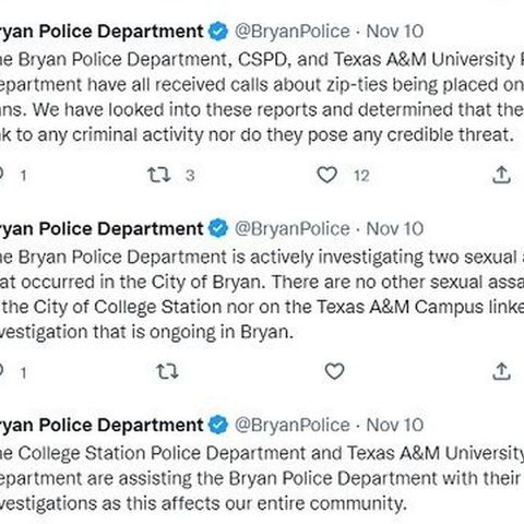 Bryan police department goes to social media attempting to stop rumors