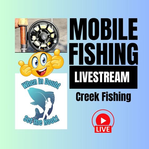 Fly Fishing - Fishing a Creek - Mobile Fishing Livestream 23 (Audio Podcast)