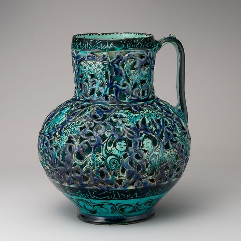 #453 Pierced Jug with Harpies and Sphinxes