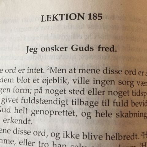 Lektion 185. Et kursus i mirakler.