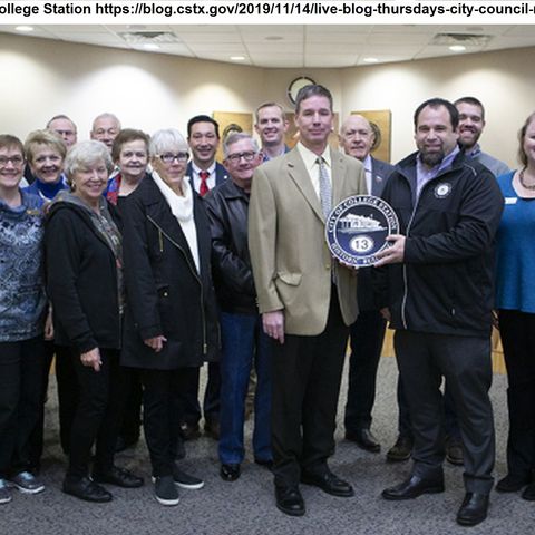 College Station's Historical Preservation Committee presents its 13th business marker