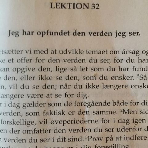 Lektion 32. Et Kursus I Mirakler.