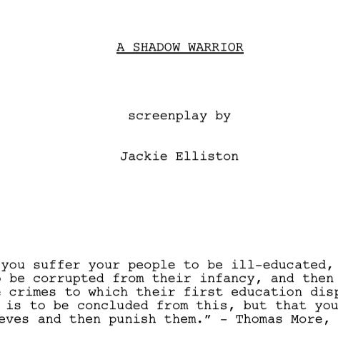 A SHADOW WARRIOR a Jackie Elliston (PART3of3)