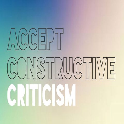17. Learn To Accept Criticism