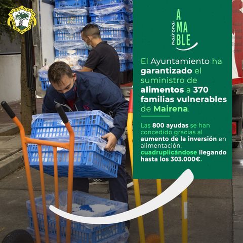 Mairena garantiza el suministro de alimentos para 370 familias vulnerables.