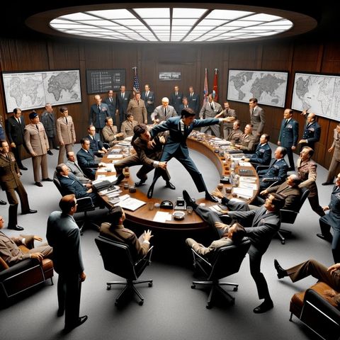 Gentlemen, you can't fight in here. This is the War Room!