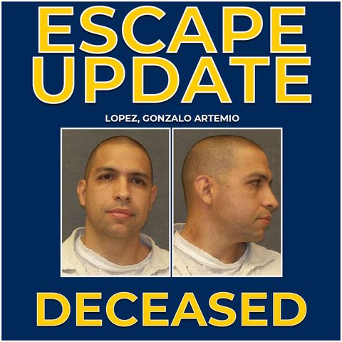 State prison inmate escapee Gonzalo Lopez dies after the discovery of a family of five is murdered west of Centerville